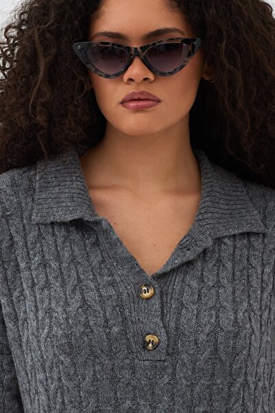 QANU Φόρεμα πλεκτό Lalezar Γκρι