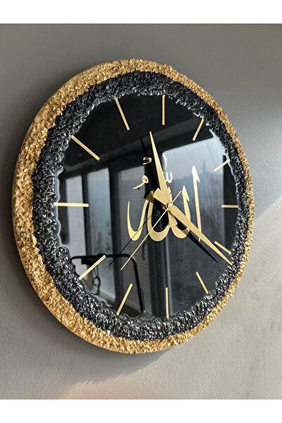 Sultan Tasarım 40 cm Stylish Wall Clock with Epoxy Design - 40 cm Diameter