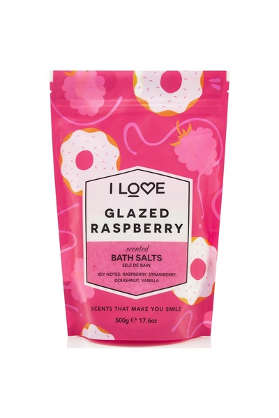 I Love Signature Collection, Glazed Raspberry, Bath Salt, 500 g