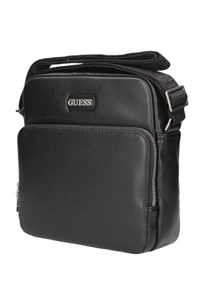 Guess Torba, Geantă textilă crossbody, Negru, 19 x 23 x 2 cm, Pentru bărbați