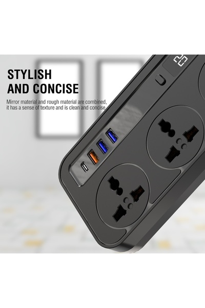 Aspor توصيلة كهرباء A505PD – ذكي وآمن بقدرة 2500 واط وتقنية الشحن السريع PD + QC3.0