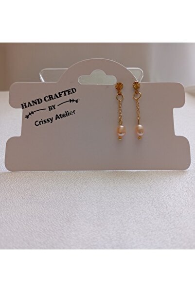 OEM 18K Gold-Plated Earrings with Pink Pearl