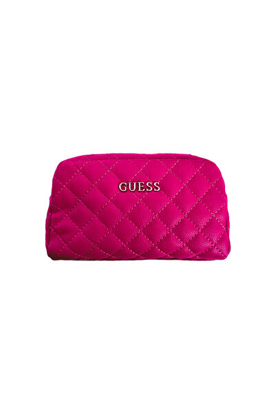 Guess Geantă textilă Earlene, poliester, fermoar dublu, roz, pentru femei, 10...