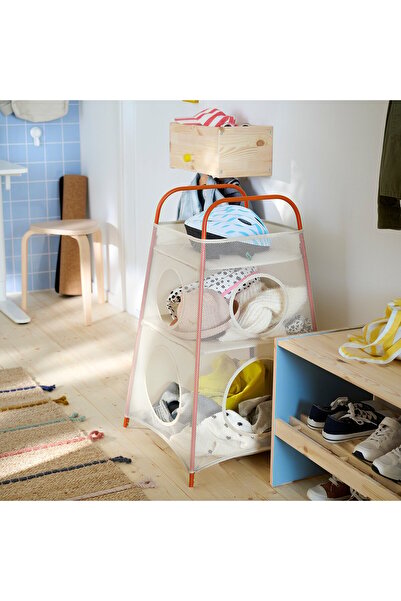 AZOZ MERCHLY Storage with compartments, beige/orange