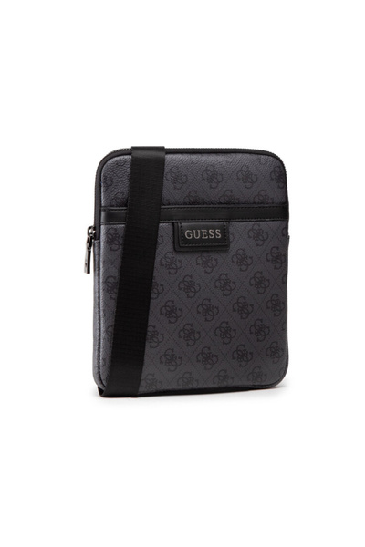 Guess Guess, Vezzola, Geantă crossbody din material textil, Negru, 19 x 24 x ...