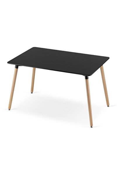 Artool Scandinavian-style table Artool, rectangular, MDF & beech wood, black, 120x80x75 cm