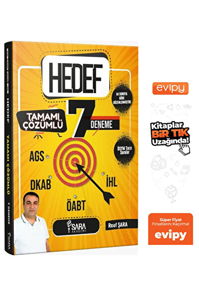 Şara Akademi 2026 ÖABT MEB-AGS Din Kültürü ve Ahlak Bilgisi Hedef 7 Deneme Çözümlü - Rauf Şara Ayraç Hediyeli