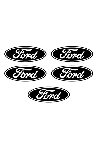 Oracal 651 Set 5 stickere decorative de exterior/interior, Ford, 10 cm fiecare, negru