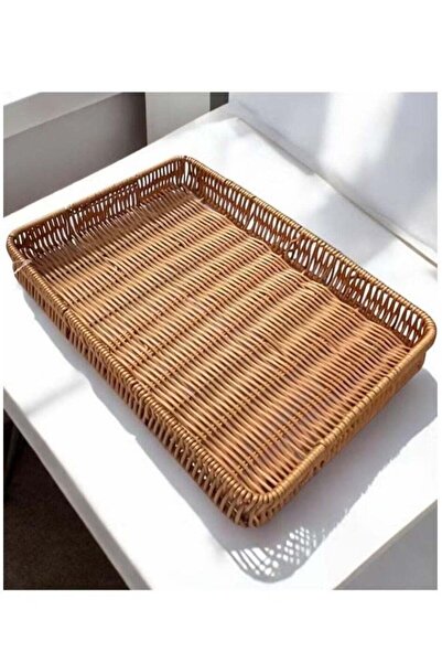 GENERIC4 Square Tray, Synthetic Bamboo - Brown
