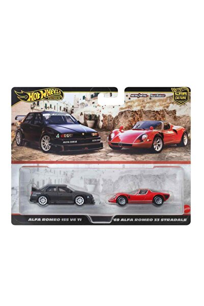 HOT WHEELS Premium 2'Li paket 2025 Mix 4 - Alfa Romeo 155 V6 TI & 69 Alfa Romeo 33 Stradale