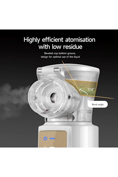 Yuwell جهاز استنشاق محمول للأطفال والكبار، جهاز استنشاق شبكي صامت للسفر والمن...