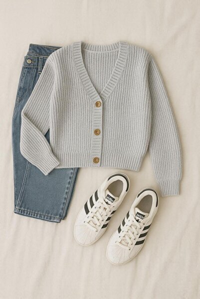 moda mh 3 Button Trend Selanik Cardigan