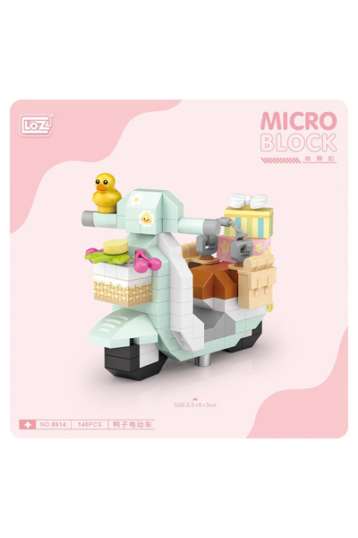 Olomo Sevimli Motor Mini Blok Seti Detaylı Motosiklet Modeli İnşa Et, Eğitici ve