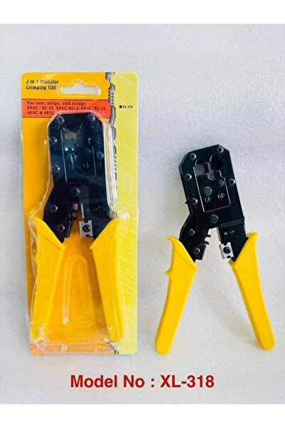 Generic Yellow Ethernet cable crimping tool