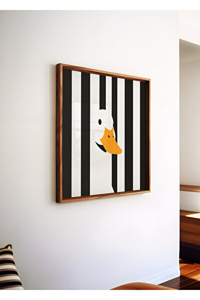 ARTHOUSECOLLECTIVE Duck Peek - Ilustrație minimă - Poster pătrat - Poster făr...