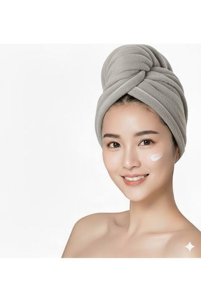 Raska Home منشفة شعر مطاطية بأزرار، قبعة للشعر، قبعة للمكياج، منشفة للعناية ب...