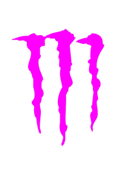 Oracal "Monster" car sticker, 17x13 cm, pink