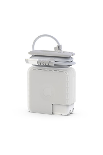 Mcstorey حافظة محول ماك بوك 96 واط 87 واط - غطاء صلب شفاف من مادة TPU + 2 واق...