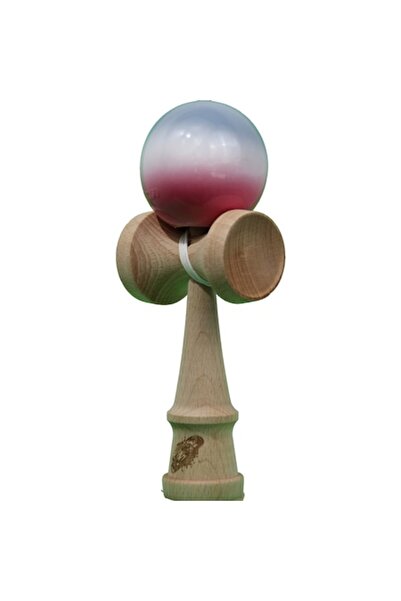 LEIBOO Professional Kendama, Wooden, 18 cm, SUPER STICK Ball, Gradient Pink-White-Gray