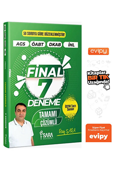Şara Akademi 2026 ÖABT MEB-AGS Din Kültürü ve Ahlak Bilgisi Final 7 Deneme Çözümlü - Rauf Şara Ayraç Hediyeli