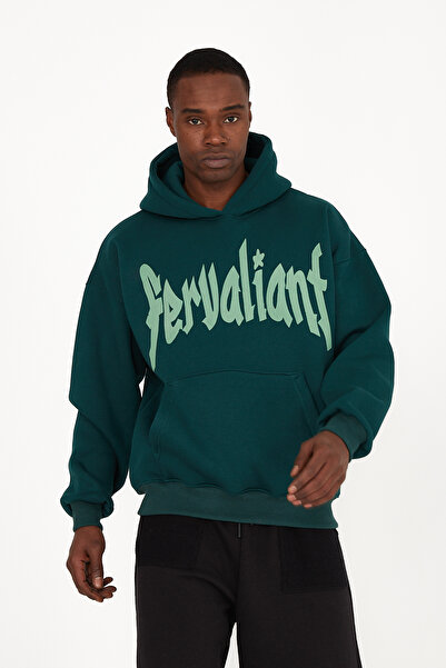 Fer Valiant سويت شيرت ستار باف مطبوع قصة فضفاضة بغطاء رأس للجنسين