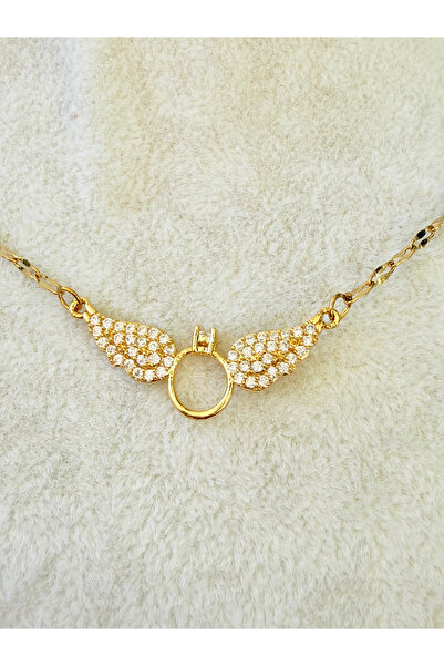 ATLASAKSESUARR Solitary Angel Winged Steel Necklace