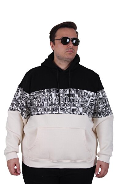 MocGrande Large Size Hooded 3Ip Sweat Transforming 25713 Black