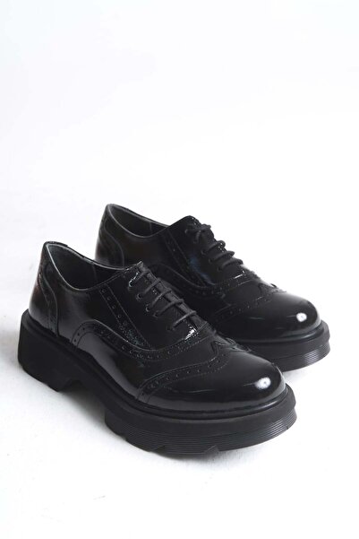 luuq shoes OESTE Оригинални кожени обувки с дебела подметка от лакирана кожа