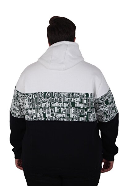 MocGrande Large Size Hooded 3Ip Sweat Transforming 25713 Ekru