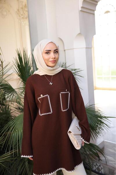 Kirazca Butik Women's Standard Size Corded Fabric Knitwear Set