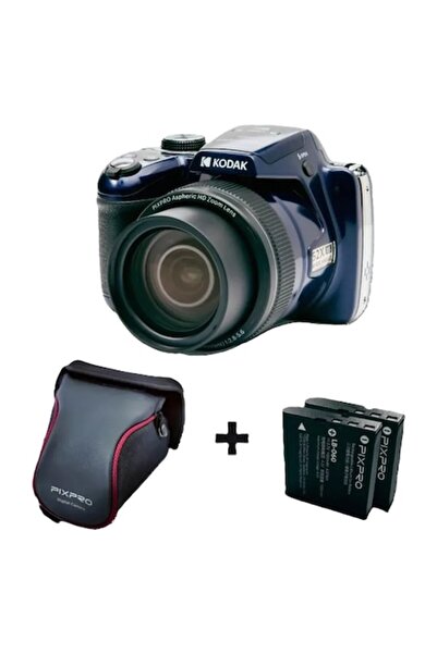 Kodak PixPro AZ528 Bundle — 16 MP, Wi‑Fi, 52x Optical Zoom, Full HD, Extra Battery & Case, Blue