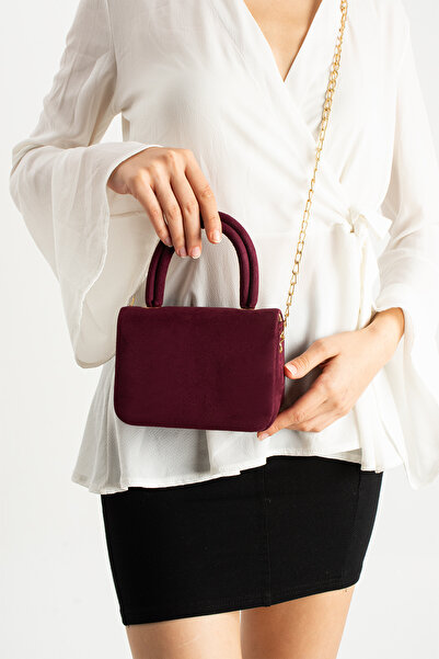 Butik Tacca Jamil Model Suede Women's Hand and Shoulder Bag