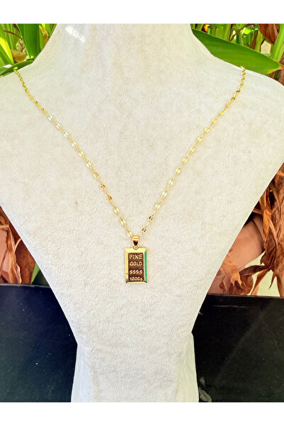 ATLASAKSESUARR Külçe Çelik Kolye (UZUN ZİNCİR)