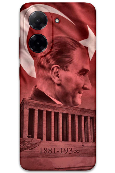 MRCİLETİSİM غطاء خلفي لهاتف Xiaomi Redmi A5 4G بنمط HD مطبوع - أتاتورك أناميت...