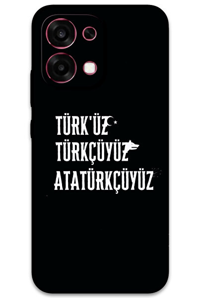 MRCİLETİSİM غطاء خلفي لهاتف اوبو A6 برو 4G مطبوع عليه نمط عالي الدقة - تركي