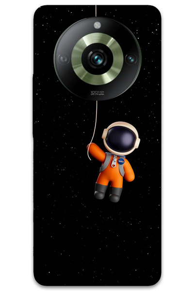 MRCİLETİSİM غطاء خلفي لهاتف Realme 11 Pro Plus بنمط HD مطبوع - رائد الفضاء