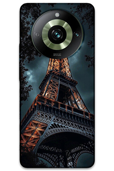 MRCİLETİSİM غطاء خلفي لهاتف Realme 11 Pro Plus بنمط HD مطبوع - برج إيفل