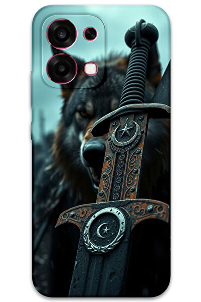 MRCİLETİSİM غطاء خلفي متوافق مع هاتف اوبو A6 برو 4G بنمط HD مطبوع - سيف نجمة ...