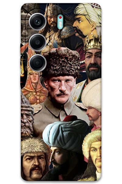 MRCİLETİSİM غطاء خلفي لهاتف تكنو كامون 40 4G بنمط HD مطبوع - كبير التركين