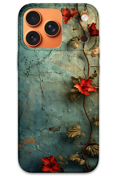 MRCİLETİSİM غطاء خلفي لهاتف iPhone 17 Pro Max بنمط HD مطبوع - زهرة اللبلاب