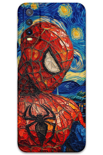 MRCİLETİSİM غطاء خلفي لهاتف Vivo Y20 / Y11S بنمط HD مطبوع - سبايدر مان