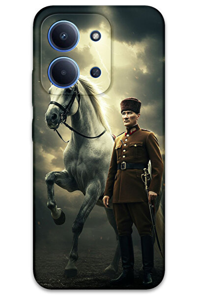 MRCİLETİSİM غطاء خلفي لهاتف Xiaomi Redmi 15C 5G بنمط HD مطبوع - أتاتورك شيمبك