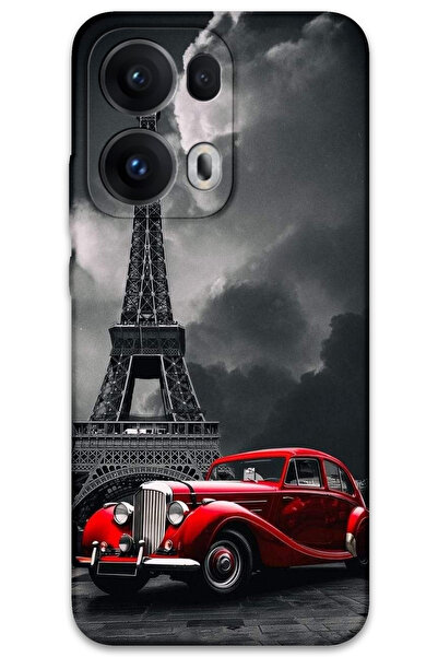 MRCİLETİSİM غطاء خلفي لهاتف اوبو رينو 13 برو 5G بنمط HD مطبوع - برج ايفل البارد