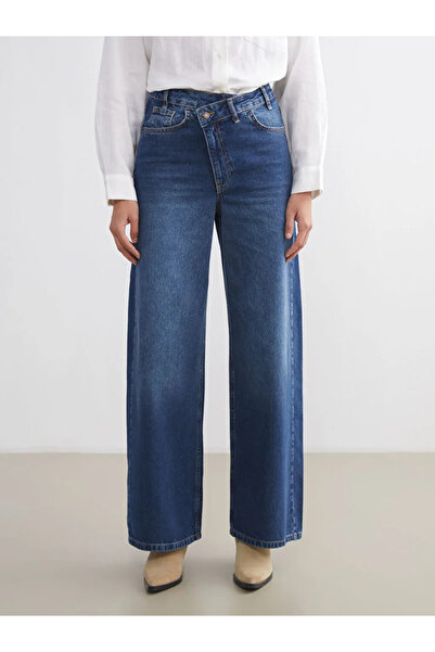 LC Waikiki Lcw Jeans Indigo Wideleg Women's Jean Trousers