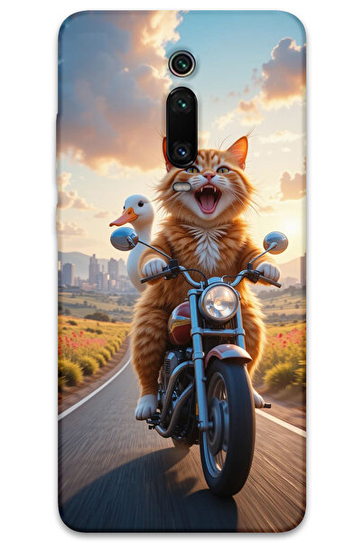 MRCİLETİSİM غطاء خلفي لهاتف Xiaomi Mi 9T بنمط HD مطبوع - Cat Crazy