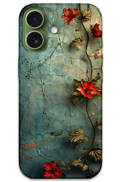 MRCİLETİSİM غطاء خلفي لهاتف iPhone 17 بنمط HD مطبوع - زهرة اللبلاب