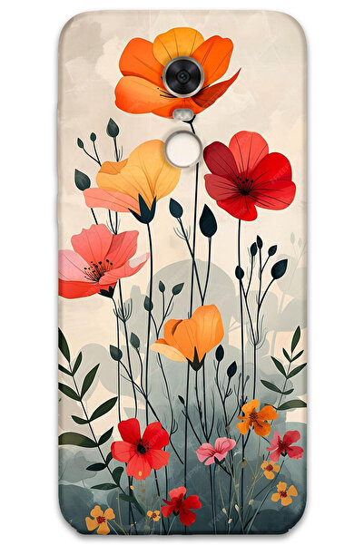 MRCİLETİSİM غطاء خلفي لهاتف Xiaomi Redmi 5 Plus بنمط HD مطبوع - توليب