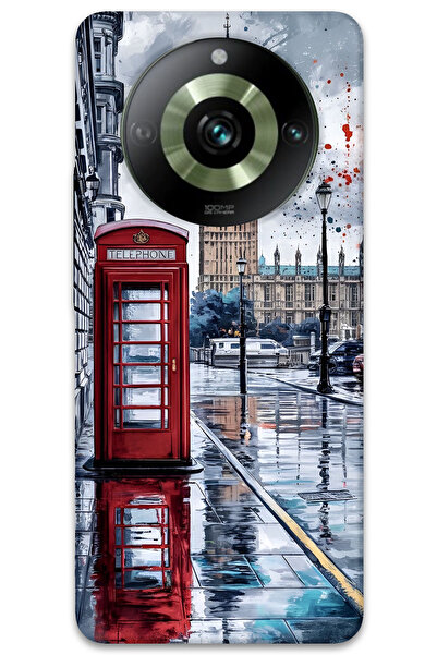 MRCİLETİSİM غطاء خلفي لهاتف Realme 11 Pro Plus بنمط HD مطبوع - لندن