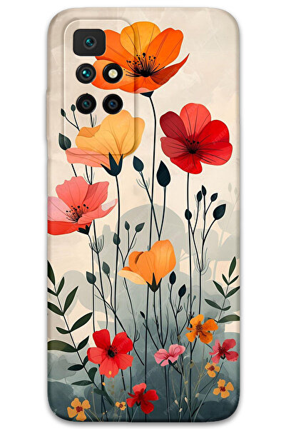 MRCİLETİSİM غطاء خلفي لهاتف Xiaomi Redmi 10 بنمط HD مطبوع - توليب