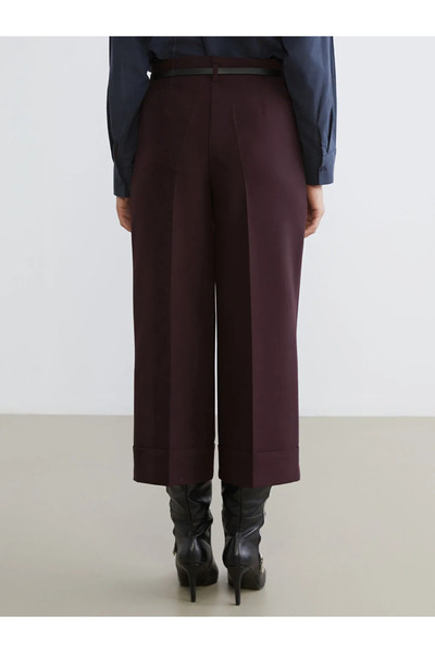 LC Waikiki Lcw Vision Plum Waist Belted Standard Fit Women's Trousers